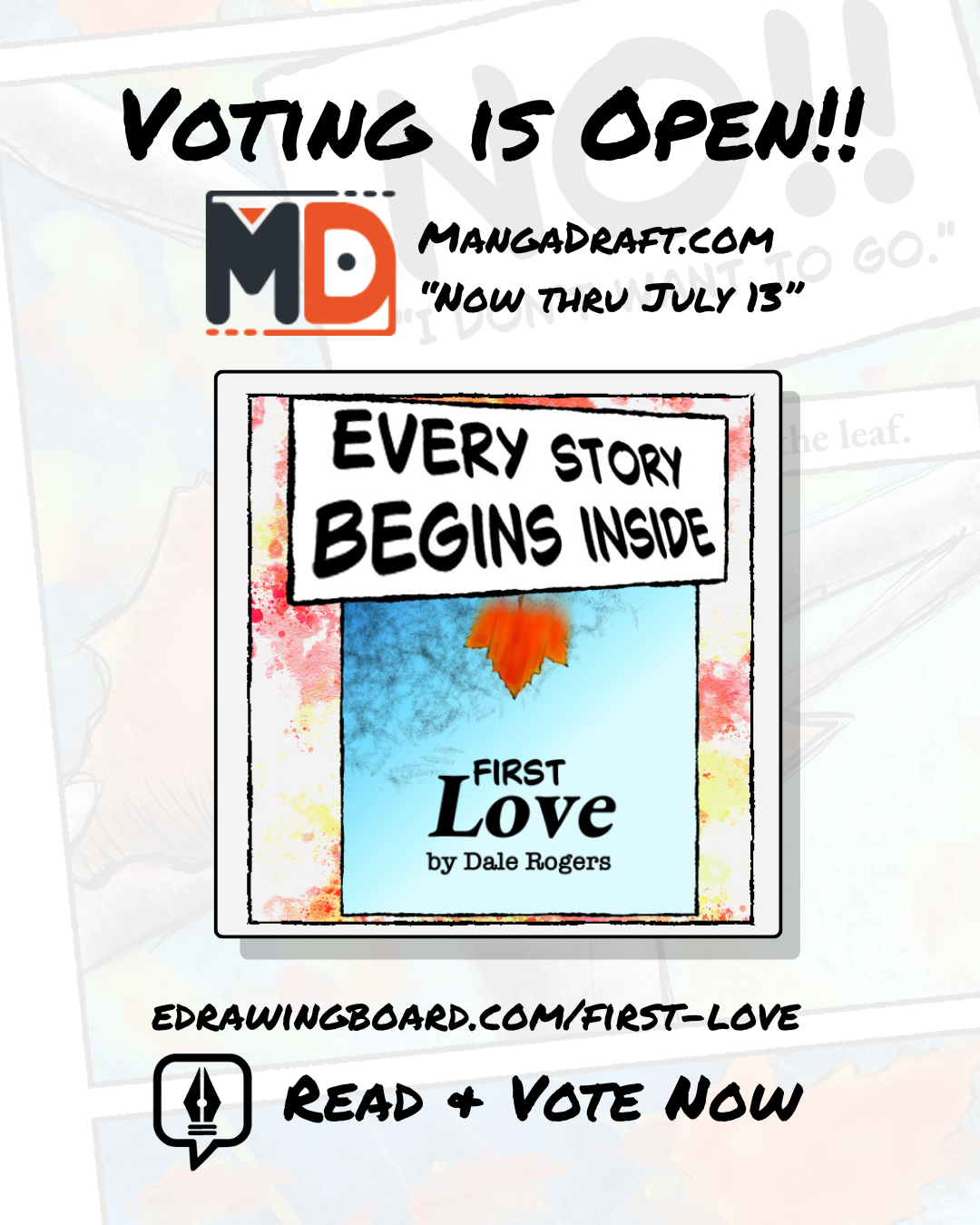 Instagram Post for Voting for First Love in the Manga Draft competition